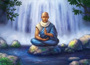 meditation kék