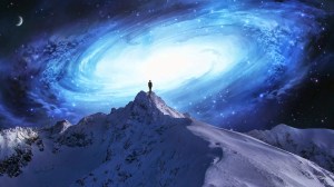 consciousness - human awakening - mountain top galaxy