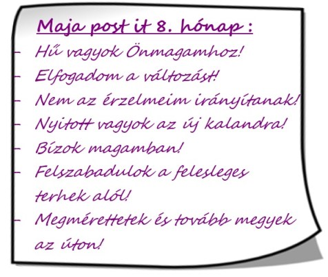 Maja post it 8.hónap