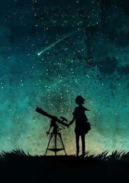 30e3a60a9e52e047705baaace2545b33--stargazing-telescope-anime-stars